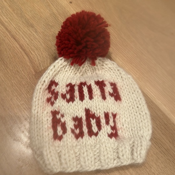 Santa Baby Knit Pom Hat 6-24 mo size - Picture 4 of 9